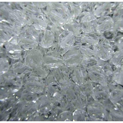Broušené ohňovky 6 mm křišťál 50 ks