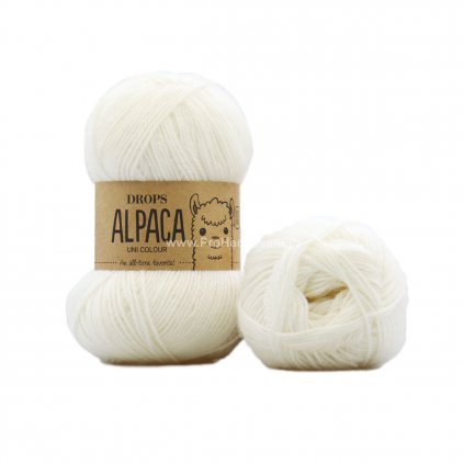 Drops Alpaca UNI 101 bílá