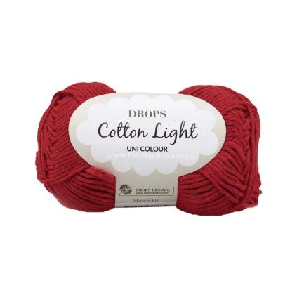 příze Drops Cotton Light 17 tmavá červená