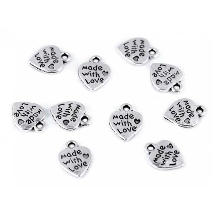 srdce made with love 10 x 12 mm