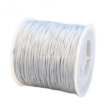Šňůrka nylonová 0,8 mm světle šedá 5 m