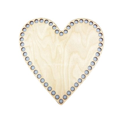 Dno na košík bříza srdce 20 cm