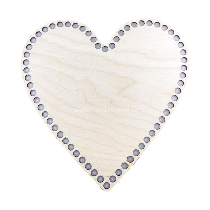 Dno na košík bříza srdce 25 cm