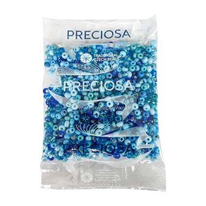 Rokajl PRECIOSA 6/0 50 g mix modrá