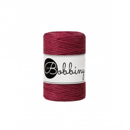Bobbiny macrame Cord 1,5 mm Vínově červená (Wine red)