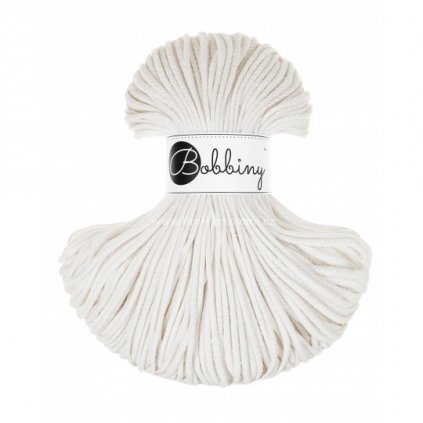 Bobbiny šňůry junior 3 mm Smetanově bílé (Off white)