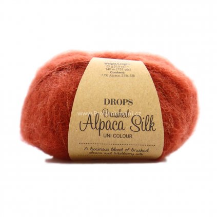 Drops Brushed Alpaca Silk UNI 24 rezavá