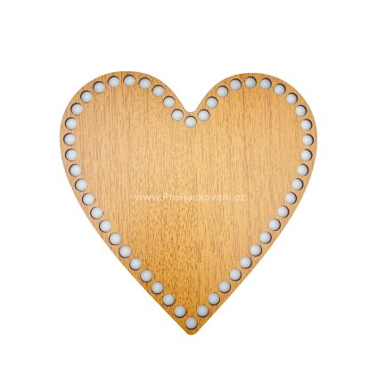 Dno na košík dub srdce 20 cm