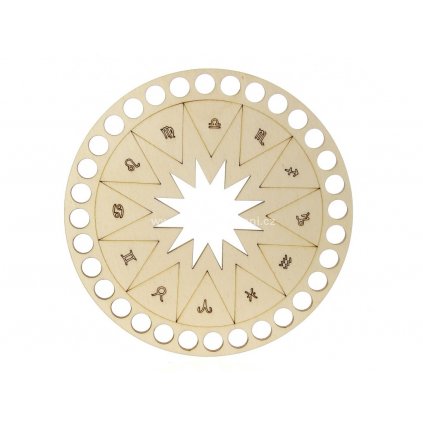 Víko na košík kruh Ø 15 cm dekor topol, horoskop
