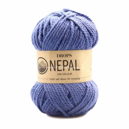 Drops Nepal Uni 6314 džínová modrá