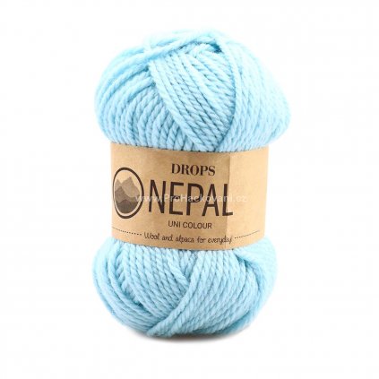 Drops Nepal Uni 8908 azurová