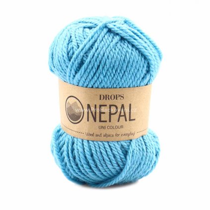 Drops Nepal Uni 8911 tyrkysová