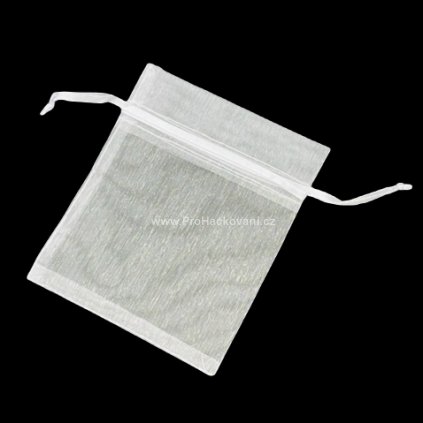Dárkový pytlík 9x11 cm organza bílá