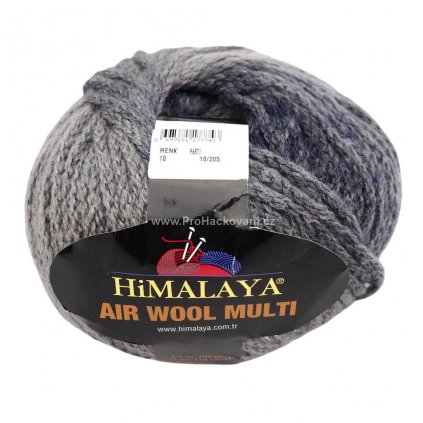 Air Wool Multi 18 tmavě modrá, šedá