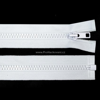 Kostěný zip No 5 délka 50 cm bílý