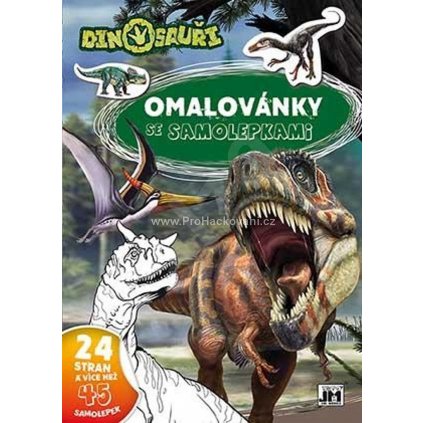Omalovánky se samolepkami, Dinosauři