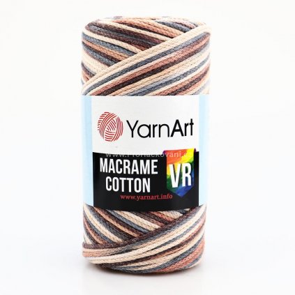 Macrame Cotton VR 928 šedá, béžová, hnědá