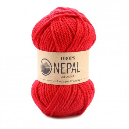 Drops Nepal Uni 3620 červená