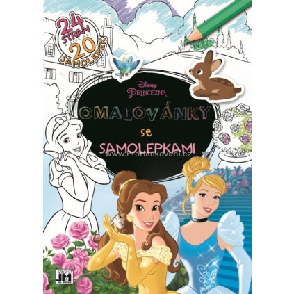 Omalovánky se samolepkami A4 - Disney princezny