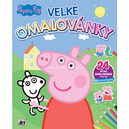 Velké omalovánky se samolepkami, Prasátko Peppa