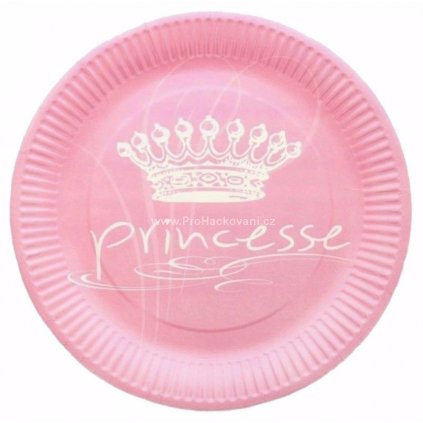 Papírový talíř 22,5 cm - Princesse 10 ks