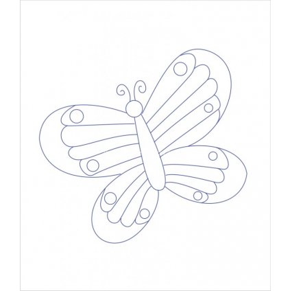 Dětské vyšívání - kanava 22x26 cm - motýl