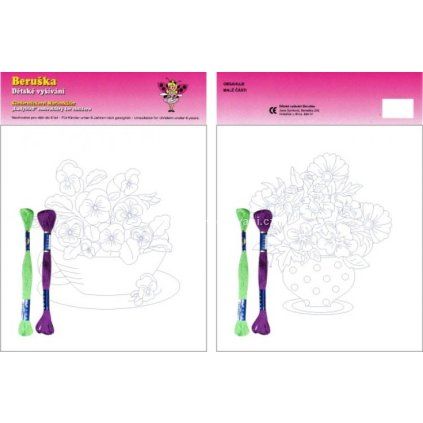 Dětské vyšívání 2 ks - květiny