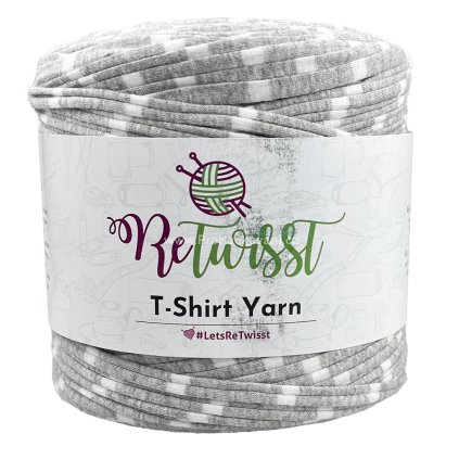 špagáty ReTwisst šedé s bílým proužkem