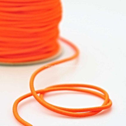 Guma kulatá 3 mm neon oranžová