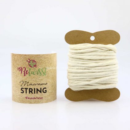 Macrame String 3 mm / 10 m, 00 přírodní