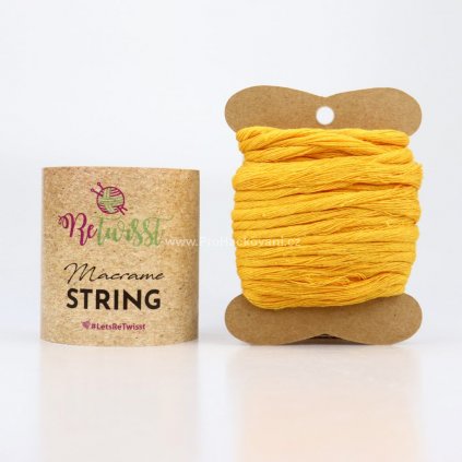 Macrame String 3 mm / 10 m, 25 slunečnicová