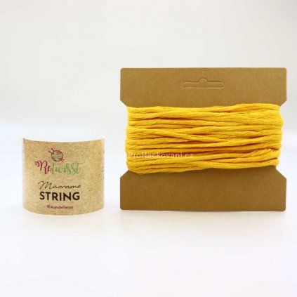 Macrame String 5 mm / 10 m, 25 slunečnicová