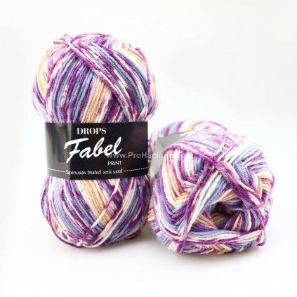 Drops Fabel print 904 levandule