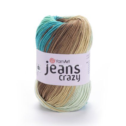 Jeans Crazy 8216 béžová, hnědá, zelená