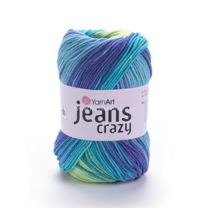 Jeans Crazy 8218 modrá, fialová, zelená, tyrkysová