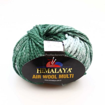 Air Wool Multi 76131 tmavě zelená, šedá