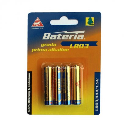Baterie AAA Grada prima alkaline LR03, 4 ks