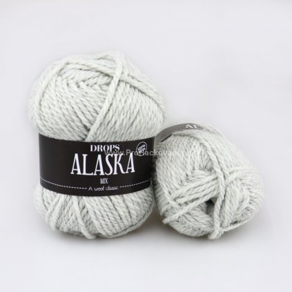 Drops Alaska MIX 63 perlově šedá