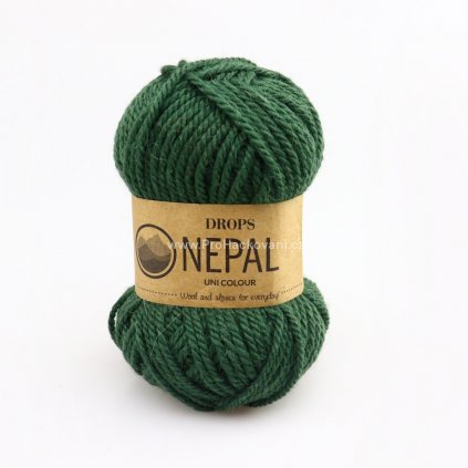 Drops Nepal Uni 8921 tmavý břečťan