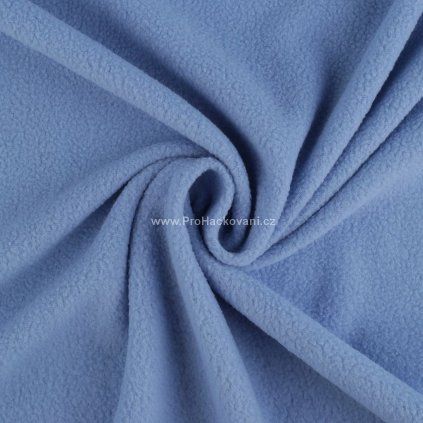 Látka polar fleece světle modrý