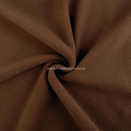 Látka polar fleece hnědá