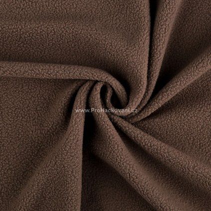 Látka polar fleece hnědá
