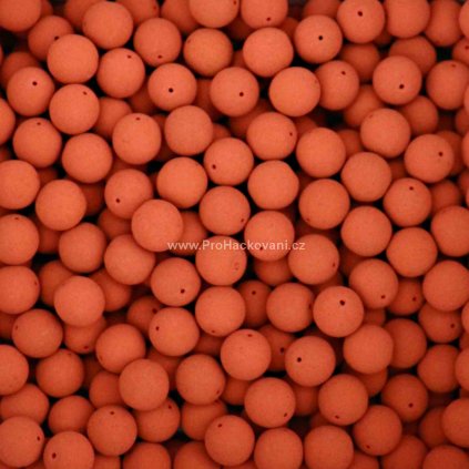 Korálek neon skleněný 8 mm 20 ks světle cihlový