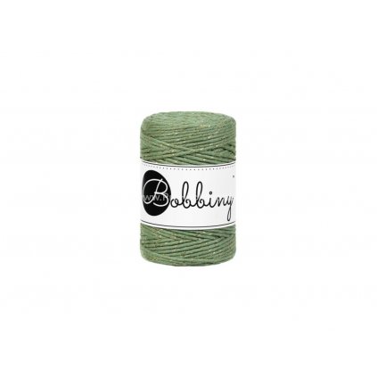 Bobbiny macrame Cord 1,5 mm Eukalyptus se zlatou nikou (Golden Eucalyptus Green)