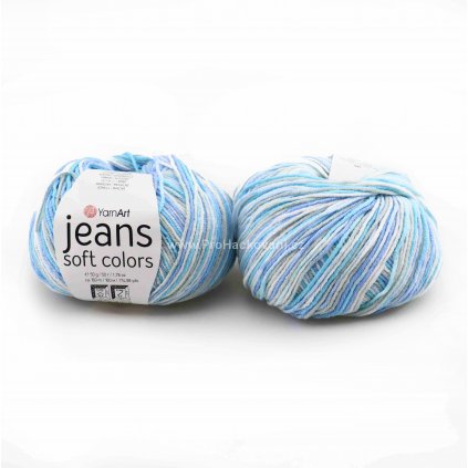 Jeans Soft Colors 6213 krémová, odstíny modré