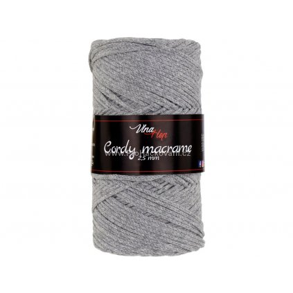 Cordy macrame 2,5 mm 8232 středně šedá