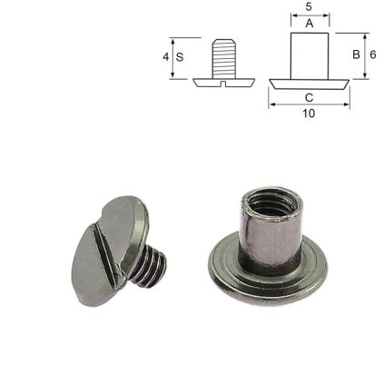 Nýt šroubovací 6 mm, Ø 5 mm černý nikl