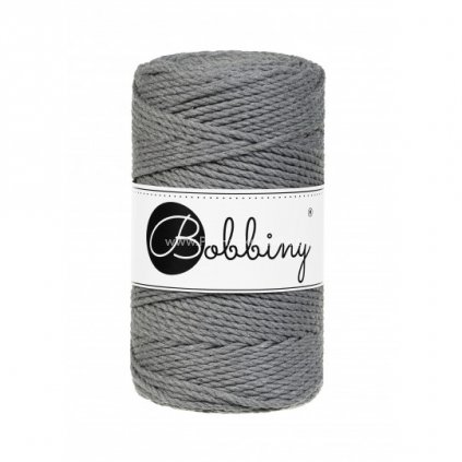 Bobbiny 3PLY Macrame Regular 3 mm kamenná šedá (Stone Grey)