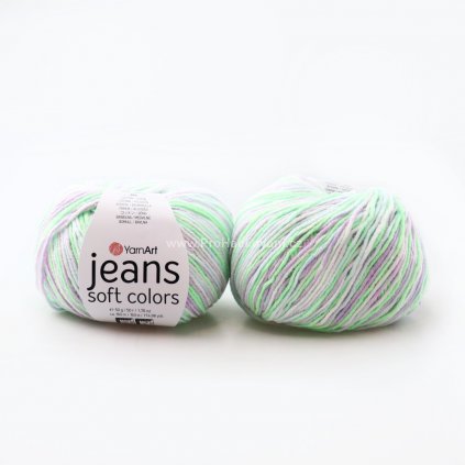Jeans Soft Colors 6201 lila, neon zelená, světle modrá