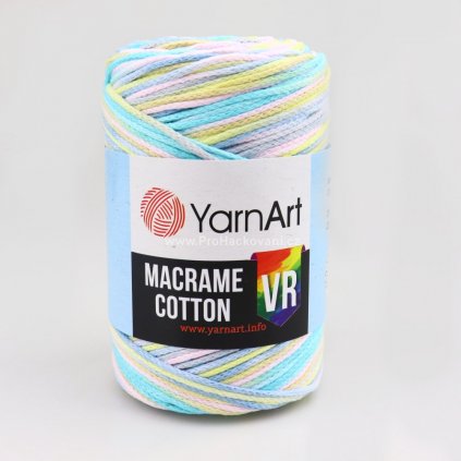 Macrame Cotton VR 929 šedá, růžová, tyrkysová